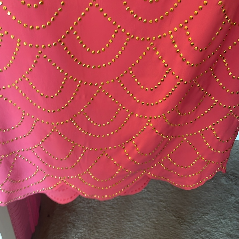 Trina Turk Rindra Stud Dress size 10 pink gold - Picture 4 of 6
